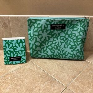 Marimekko Clinique Green Floral Pouch